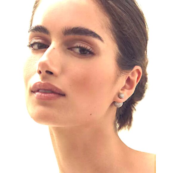 NEW~ Anthropologie Shashi Pavé Double Ball Front-Back Earrings - Picture 14 of 15